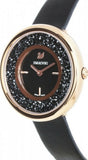  Shop Authentic Swarovski Crystalline Pure Black Dial Black Leather Strap Watch for Women - 5275043 - Luxxuri