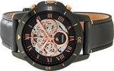  Shop Authentic Fossil Grant Sport Automatic Skeleton Black Dial Black Leather Strap Watch for Men - ME3138 - Luxxuri