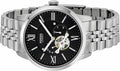 Fossil Townsman Black Dial Silver Steel Strap Watch for Men - ME3107