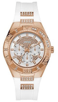  Shop Authentic Guess Luna Diamonds White Dial White Rubber Strap Watch for Women - W0653L4 - Luxxuri
