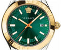 Versace Hellenyium Green Dial Two Tone Steel Strap Watch for Women - VEVH00620