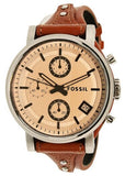  Shop Authentic Fossil Original Boyfriend Sport Chronograph Beige Dial Brown Leather Strap Watch for Women - ES4046 - Luxxuri