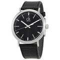  Shop Authentic Calvin Klein Surround Black Dial Black Leather Strap Watch for Men - K3W211C1 - Luxxuri