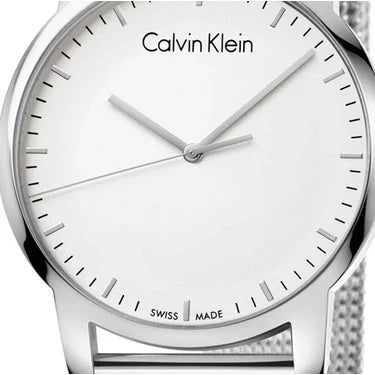  Shop Authentic Calvin Klein City Chronograph White Dial Silver Mesh Bracelet Watch for Men - K2G2G126 - Luxxuri