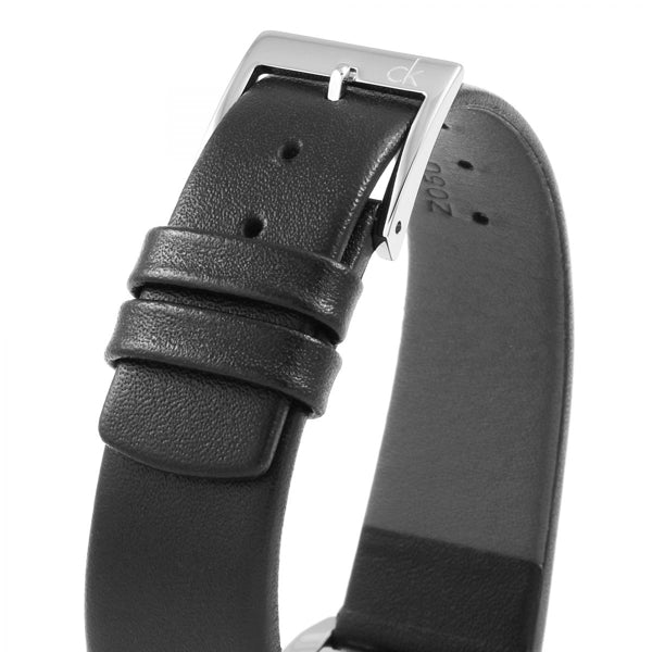  Shop Authentic Calvin Klein Minimal Silver Dial Black Leather Strap Watch for Men - K3M221CY - Luxxuri