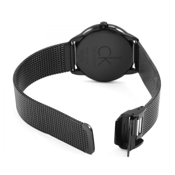  Shop Authentic Calvin Klein Minimal Black Dial Black Mesh Bracelet Watch for Women - K3M224X1 - Luxxuri