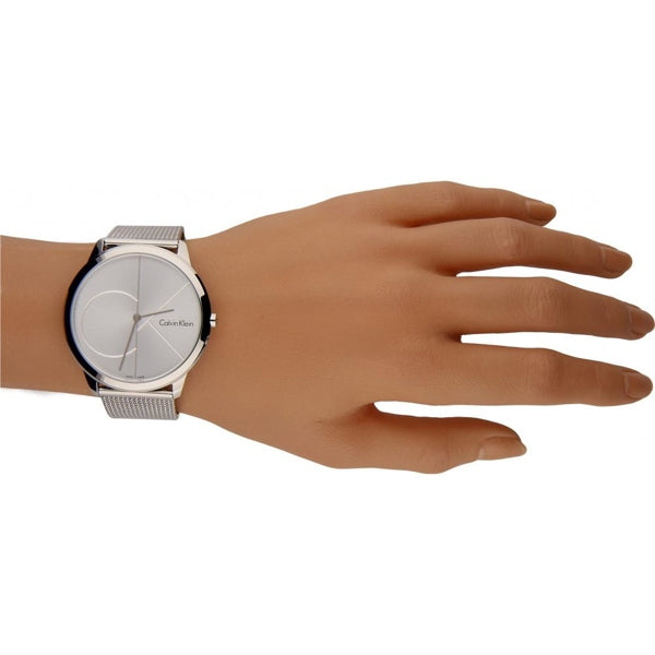  Shop Authentic Calvin Klein Minimal Silver Dial Silver Mesh Bracelet Watch for Men - K3M2112Z - Luxxuri