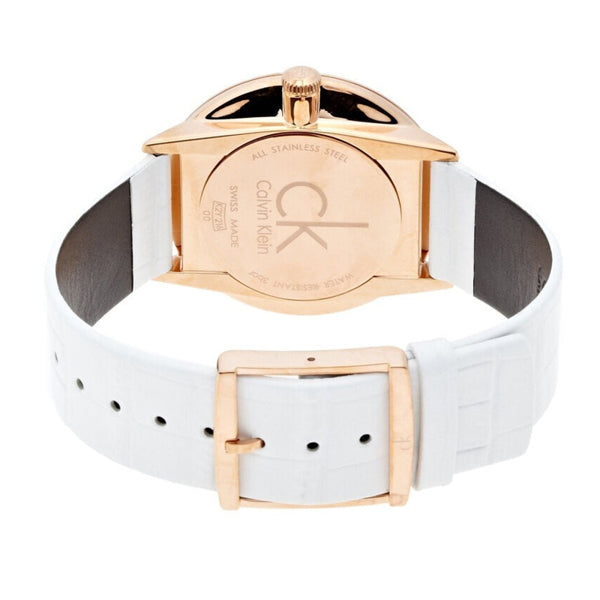  Shop Authentic Calvin Klein Skirt White Dial White Leather Strap Watch for Women - K2U236KW - Luxxuri