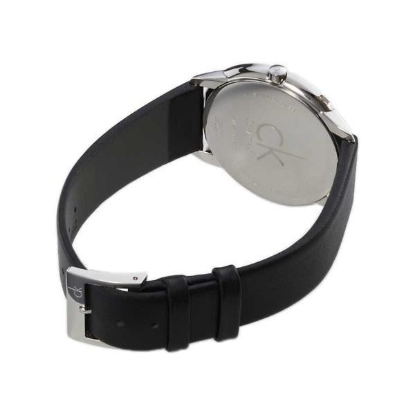  Shop Authentic Calvin Klein Minimal Black Dial Black Leather Strap Watch for Men - K3M211C4 - Luxxuri