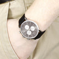  Shop Authentic Calvin Klein City Chronograph Black Dial Black Leather Strap Watch for Men - K2G271CX - Luxxuri