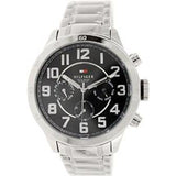  Shop Authentic Tommy Hilfiger Trent Chronograph Black Dial Silver Steel Strap Watch for Men - 1791054 - Luxxuri