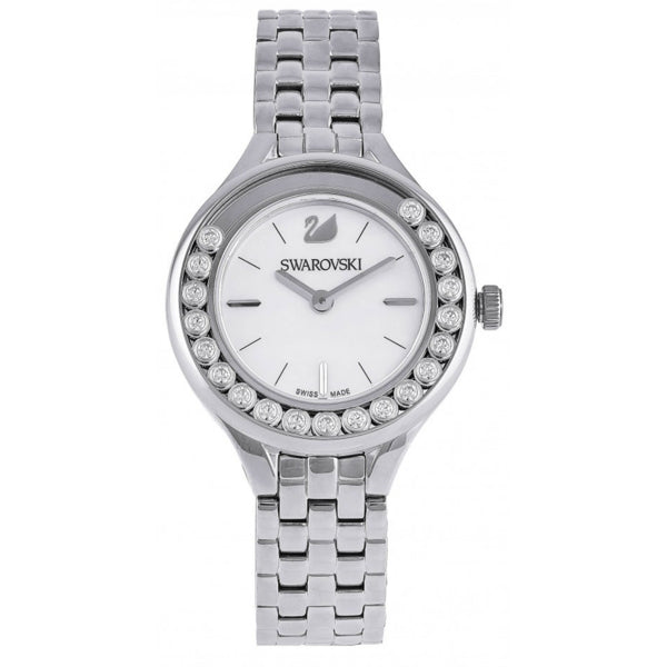  Shop Authentic Swarovski Lovely Crystals Mini White Dial Silver Steel Strap Watch for Women - 5242901 - Luxxuri
