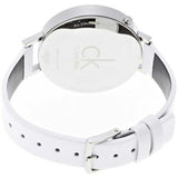  Shop Authentic Calvin Klein Equal White Dial White Leather Strap Watch for Women - K3E231L6 - Luxxuri