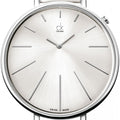  Shop Authentic Calvin Klein Equal White Dial White Leather Strap Watch for Women - K3E231L6 - Luxxuri