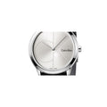  Shop Authentic Calvin Klein Minimal Silver Dial Black Leather Strap Watch for Men - K3M221CY - Luxxuri
