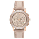  Shop Authentic Burberry The City Chronograph Rose Gold Dial Beige Leather Strap Watch For Women - BU9702 - Luxxuri