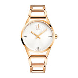  Shop Authentic Calvin Klein Stately White Dial Gold Steel Strap Watch for Women - K3G2362W - Luxxuri
