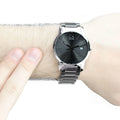  Shop Authentic Calvin Klein City Date Black Dial Silver Steel Strap Watch for Men - K2G2G143 - Luxxuri