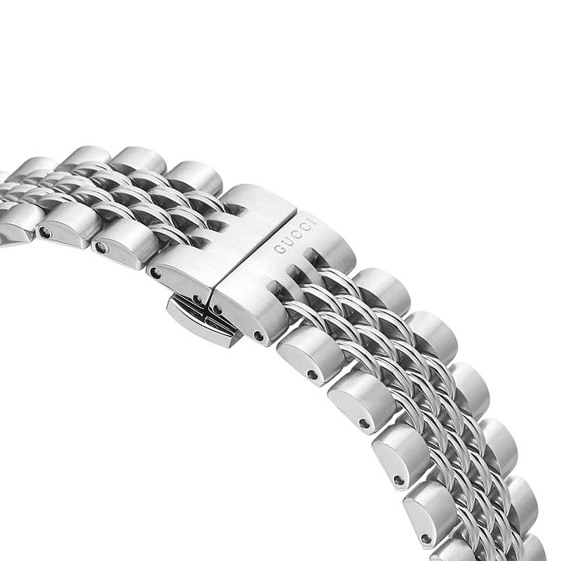  Shop Authentic Gucci G Timeless Automatic Silver Dial Silver Steel Strap Watch for Men - YA126354 - Luxxuri