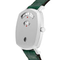  Shop Authentic Gucci Grip Quartz Silver Dial Green Leather Strap Watch For Women - YA157404 - Luxxuri