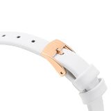  Shop Authentic Swarovski Crystalline Aura Silver Dial White Leather Strap Watch for Women - 5519453 - Luxxuri