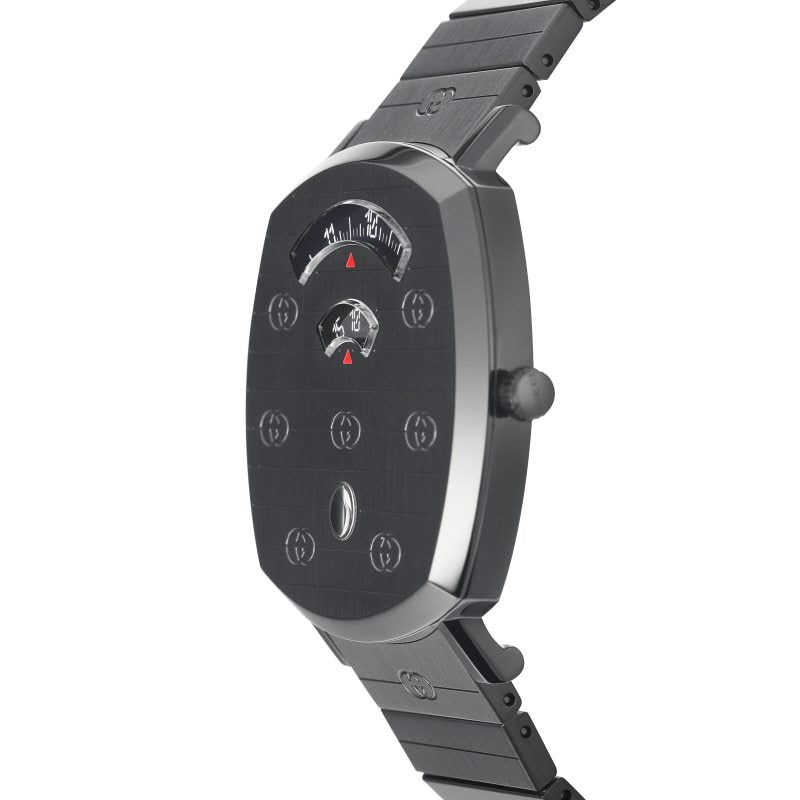  Shop Authentic Gucci Grip Quartz Grey Dial Grey Steel Strap Watch For Men - YA157429 - Luxxuri