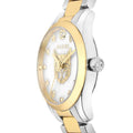  Shop Authentic Gucci G Timeless Quartz Mother of Pearl Dial Two Tone Steel Strap Watch For Women - YA1265012 - Luxxuri