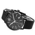  Shop Authentic Calvin Klein Post Minimal Chronograph Black Dial Black Leather Strap Watch for Men - K7627401 - Luxxuri