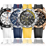  Shop Authentic Tommy Hilfiger Nolan Multi Function White Dial White Rubber Strap Watch for Men - 1791146 - Luxxuri