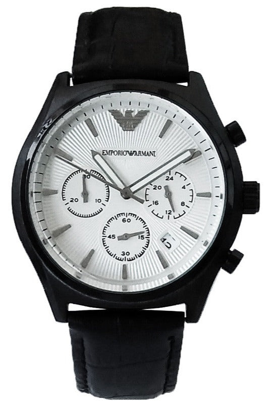 Shop Authentic Emporio Armani Chronograph Quartz Silver Dial Black Rubber Strap Watch For Men - AR11048 - Luxxuri