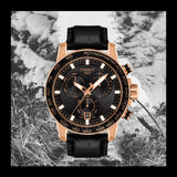  Shop Authentic Tissot Supersport Chrono Black Dial Black Leather Strap Watch for Men - T125.617.36.051.00 - Luxxuri