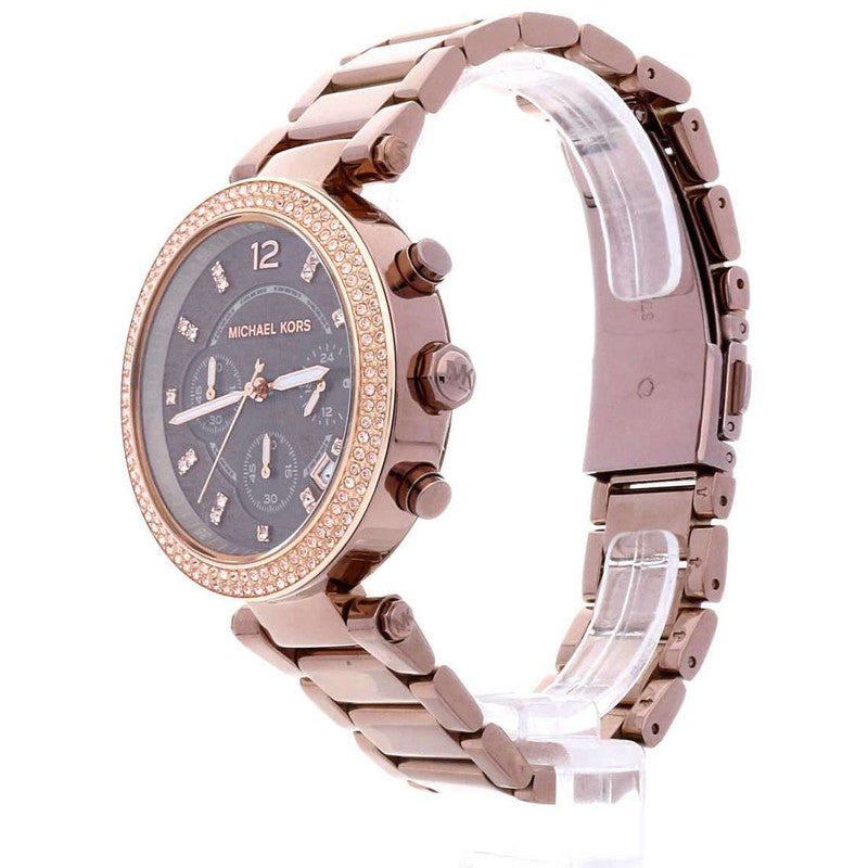  Shop Authentic Michael Kors Parker Analog Quartz Brown Dial Brown Steel Strap Watch For Women - MK6378 - Luxxuri