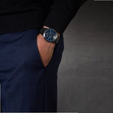  Shop Authentic Emporio Armani Renato Chronograph Quartz Blue Dial Black Steel Strap Watch For Men - AR11215 - Luxxuri