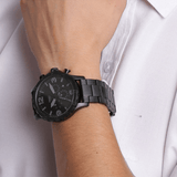  Shop Authentic Fossil Nate Chronograph Black Dial Black Steel Strap Watch for Men - JR1401 - Luxxuri