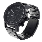  Shop Authentic Fossil Nate Chronograph Black Dial Black Steel Strap Watch for Men - JR1401 - Luxxuri