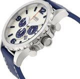  Shop Authentic Fossil Nate Chronograph White Dial Blue Leather Strap Watch for Men - JR1480 - Luxxuri