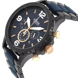  Shop Authentic Fossil Nate Chronograph Blue Dial Two Tone Steel Strap Watch for Men - JR1494 - Luxxuri