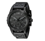  Shop Authentic Fossil Nate Chronograph Black Dial Black Leather Strap Watch for Men - JR1510 - Luxxuri