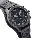  Shop Authentic Fossil Nate Chronograph Black Dial Black Leather Strap Watch for Men - JR1510 - Luxxuri