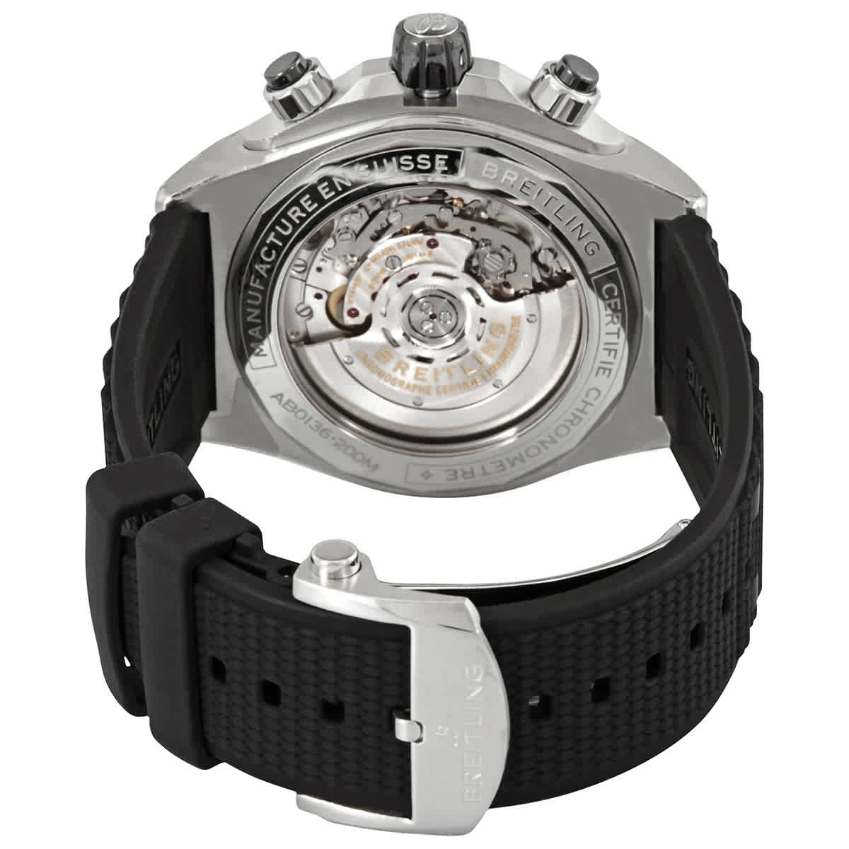  Shop Authentic Breitling Super Chronomat B01 44 Black Dial Black Rubber Strap Watch for Men - AB0136251B1S1 - Luxxuri