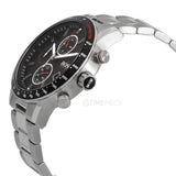  Shop Authentic Hugo Boss Rafale Chronograph Black Dial Silver Steel Strap Watch for Men - 1513509 - Luxxuri