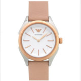  Shop Authentic Emporio Armani Valeria Quartz White Dial Beige Leather Strap Watch For Women - AR11031 - Luxxuri