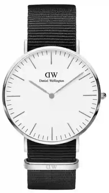  Shop Authentic Daniel Wellington Classic Cornwall White Dial Black Nylon Strap Watch For Men - DW00100258 - Luxxuri