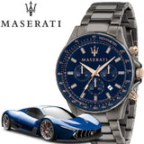  Shop Authentic Maserati SFIDA Chronograph Blue Dial Grey Steel Strap Watch For Men - R8873640001 - Luxxuri