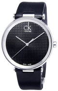  Shop Authentic Calvin Klein Sight Black Dial Black Leather Strap Watch for Men - K1S21102 - Luxxuri