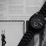  Shop Authentic Fossil Machine Chronograph Black Dial Black Silicone Strap Watch for Men - FS4487 - Luxxuri