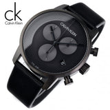  Shop Authentic Calvin Klein City Chronograph Grey Dial Black Leather Strap Watch for Men - K2G177C3 - Luxxuri