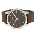  Shop Authentic Calvin Klein City Brown Dial Brown Leather Strap Watch for Men - K2G211GK - Luxxuri