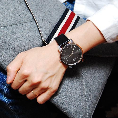  Shop Authentic Calvin Klein City Grey Dial Black Leather Strap Watch For Men - K2G21107 - Luxxuri