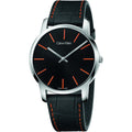  Shop Authentic Calvin Klein City Black Dial Black Leather Strap Watch for Men - K2G211C1 - Luxxuri